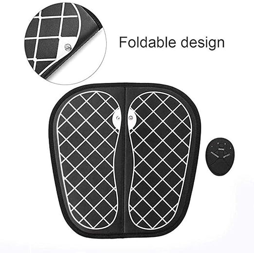 Electric Muscle Stimulator Mat, Portable Food Massager for Blood Circulation and Pain Relief (Black, 1-Piece)