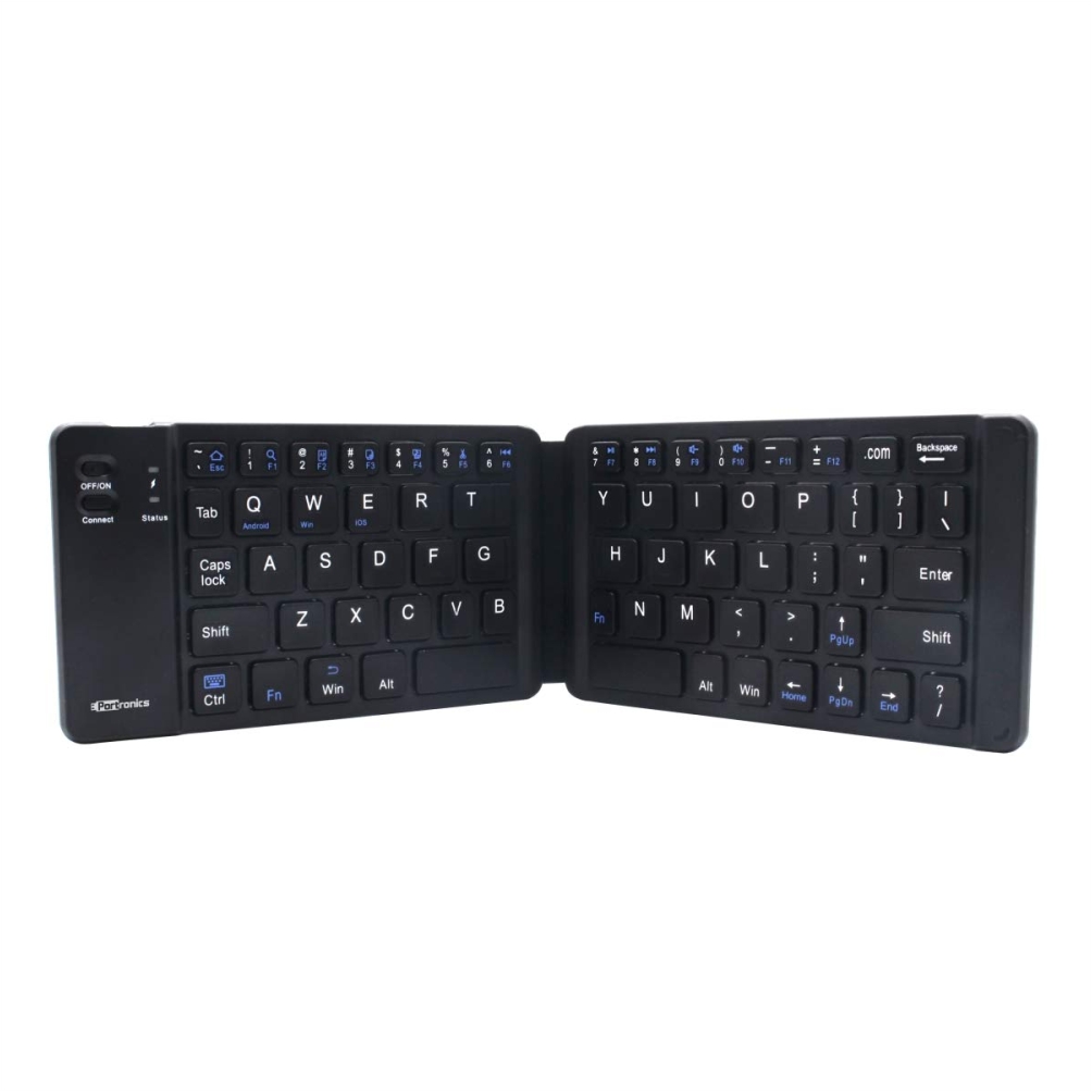 Portronics Chicklet POR-973 Foldable QWERTY Keyboard With One Touch Connect Button, Rechargeable, Bluetooth Wireless