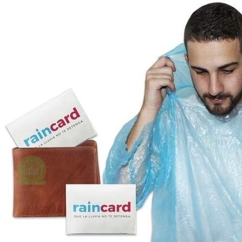 Unisex Disposable Rain Card for Emergency Use Waterproof with Smallest Pocket Size| Easy to Carry & and Reusable 2 3 time wear Thin Plastic Multi Color Free Size