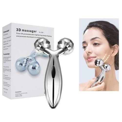 BODY RELAXATION Manual 3D Massager Roller 360 Rotate Face