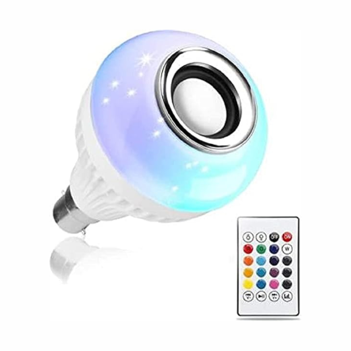 Multifunctional Smart LED Light Bulb with Bluetooth Speaker, Self-Changing RGB Colors for Home, Bedroom, Living Room, Party Decor