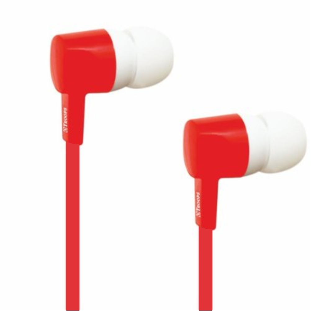 TP Troops Music in Ear Wired Earphones with Mic (Red) TP 7050