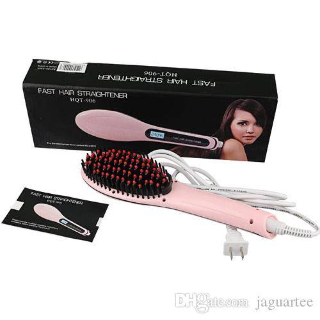 HQT 906 Hair Straightening Brush Comb with Temperature Control, 3-in-1 Styling, Health Care and Efficient Hair Straightening