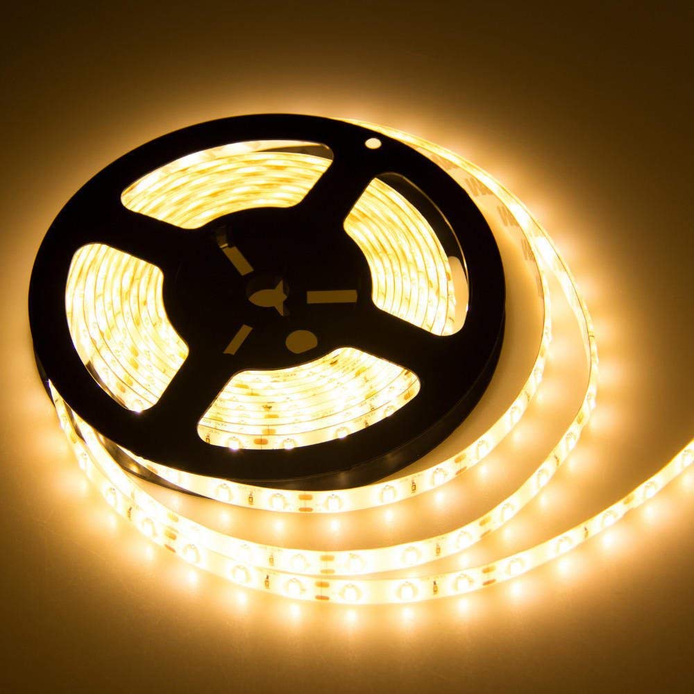 LED STRIP LIGHT 5 METER COLOUR WARM WHITE WITH ADAPTOR NON WATER PROOF USE IN INDOOR OUTDOOR 1 YEAR WARRANTY