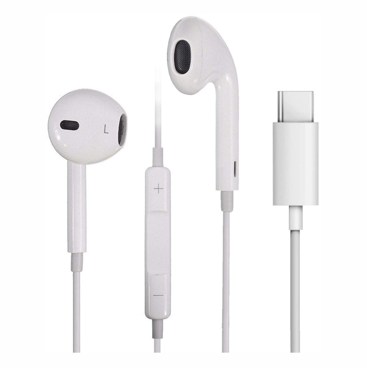 Type-C Wired Earphones HiFi Stereo Headset in-Ear Attractive Designs Headphones with Microphone & Noise Reduction Compatible with Samsang Google Pixel Redmi Oppo One Plus Laptops Only Type-C Devices