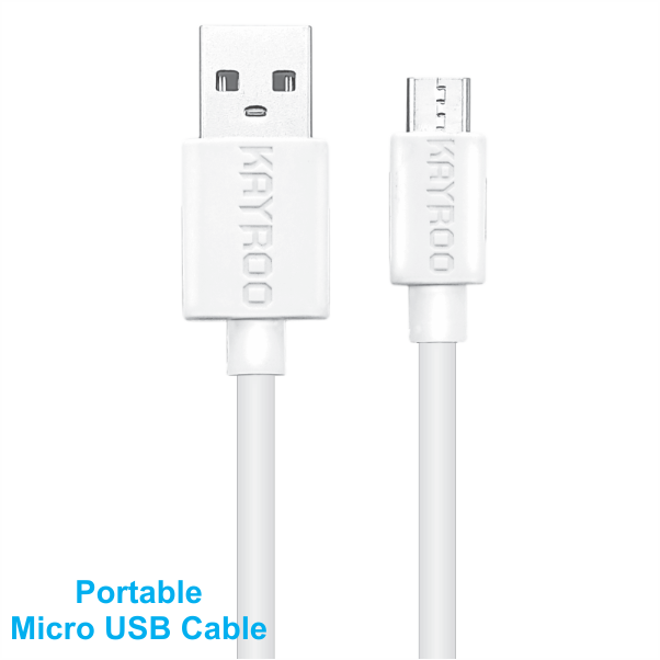 Micro USB Data cable, Charging Cable from KAYROO ( Portable ) White