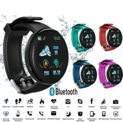 Smartwatch with Heart Rate, Blood Pressure, Activity Monitor, Anti-lost function, Unisex Smartwatch (Black)