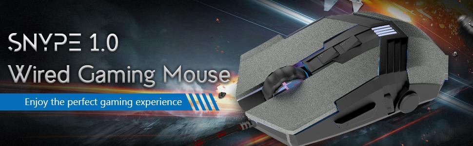 quantum snype 1.0 3200 dpi wired usb gaming mouse