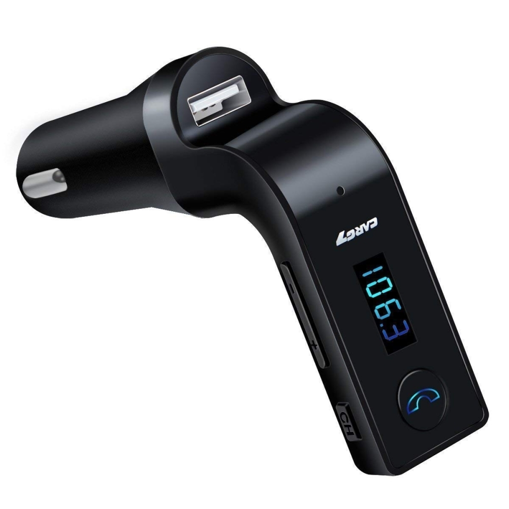 CARG7 Universal Wireless Bluetooth FM Transmitter 3.5mm Connector, Audio Receiver, Car Charger, MP3 Player, USB Cable 