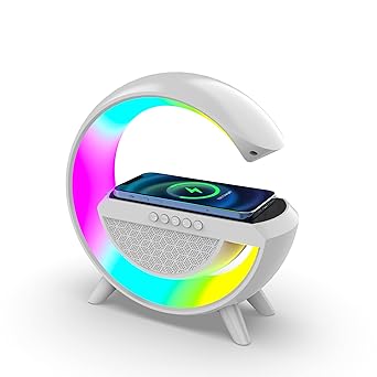 5-in-1 Wireless Charging Atmosphere Lamp with Bluetooth Speaker, Multifunctional Lighting, Music and Charging Device