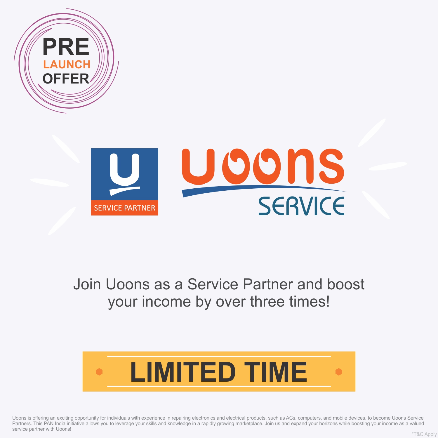 Repairs & Services Registration subscription for 12 months (Launch Offer) Uoons Service Partner