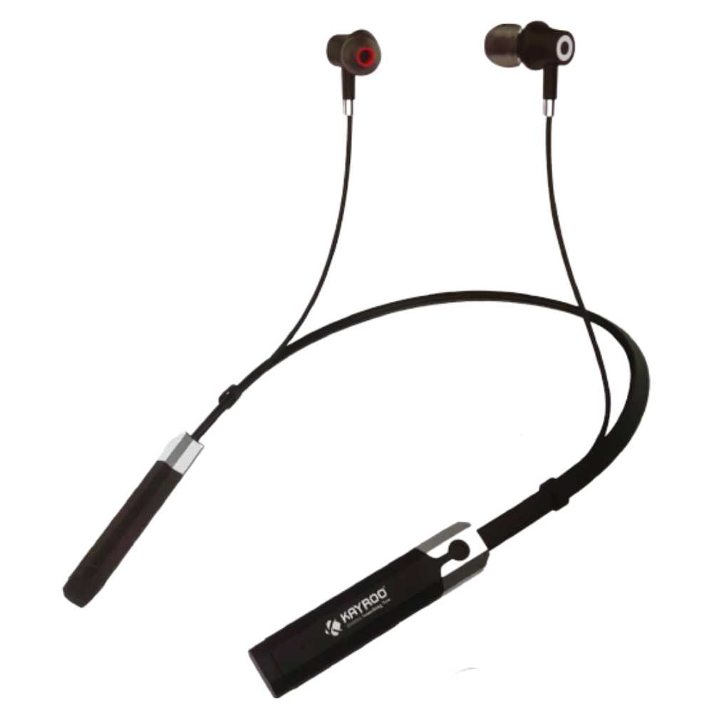 KAYROO Neckband Bluetooth Headset, In the Ear with magnetic earpieces (Upto 25 Hours) KNB 201