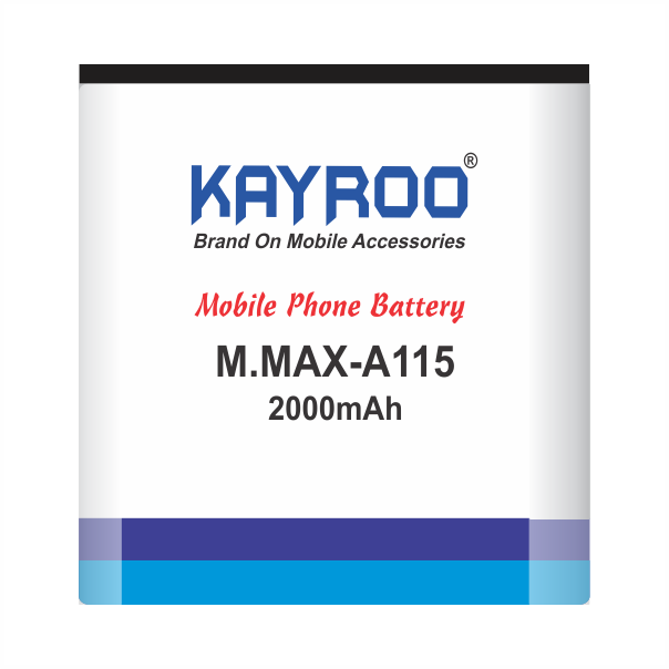 KAYROO Mobile Battery for Micromax A115 / A116 / A106, 2000 mAh Battery