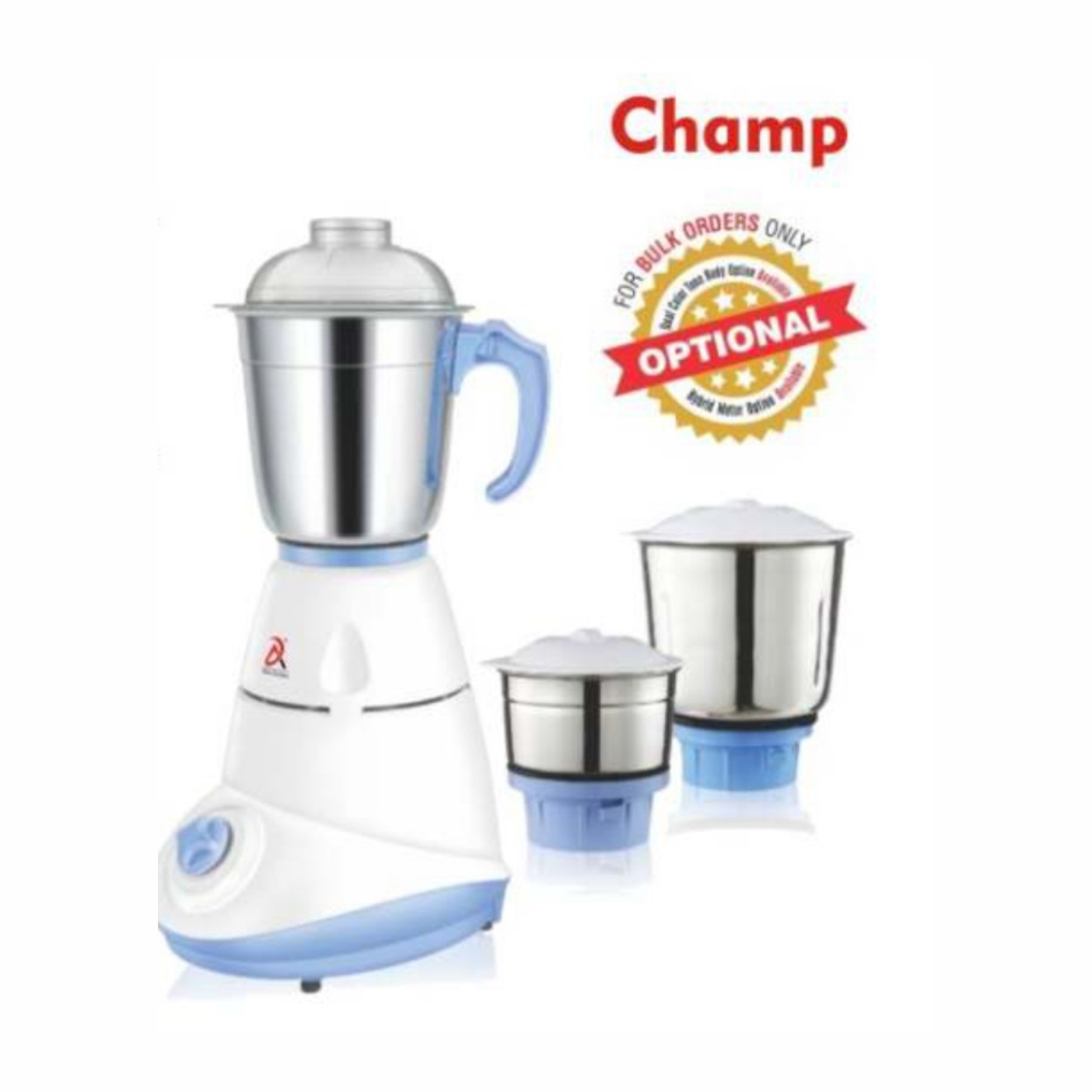 ECONOMICAL MINI Domestic Mixer Grinding Machine 3 Stainless Steel Jars with 500 Watts Motor Champ