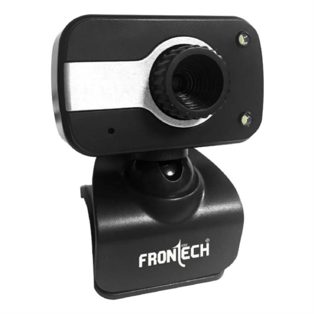Frontech FT-2252 Webcam with mic & LED light (Black)