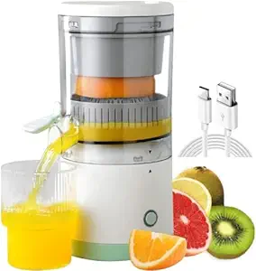 Wireless Citrus Juicer, Rechargeable Citrus Juicer Blender with USB Charging for Orange, Mosambi, Electric Fruit Juicer Machine for Travel and Kitchen Purpose (Multi)
