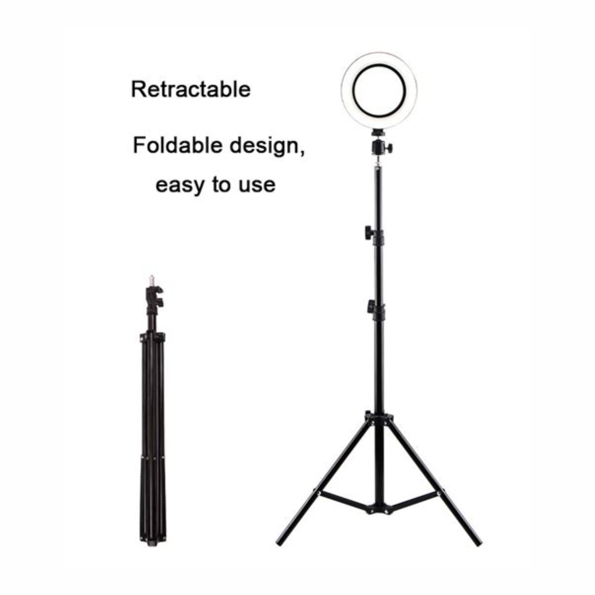 7 FIT METAL STAND, Big Tripod Stand for Phone and Camera Adjustable, Photo/Video Shoot,Instagram Reels/YouTube Videos with Mobile Clip Holder Bracket